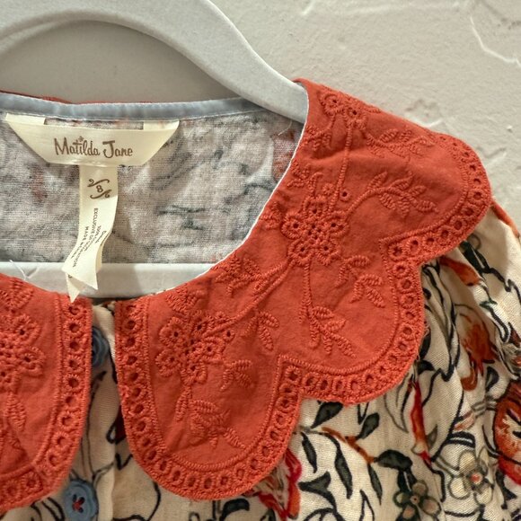 Matilda Jane Heart to Heart Meadow Brook Blouse, Peter Pan collar, size 8 - Picture 9 of 12